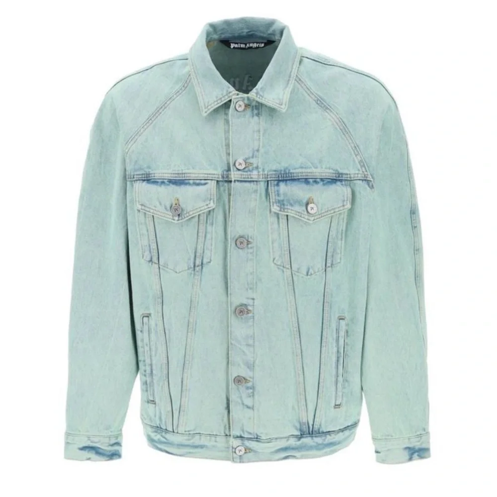 NEW‎ Palm Angels Men's Denim Overdye Jacket